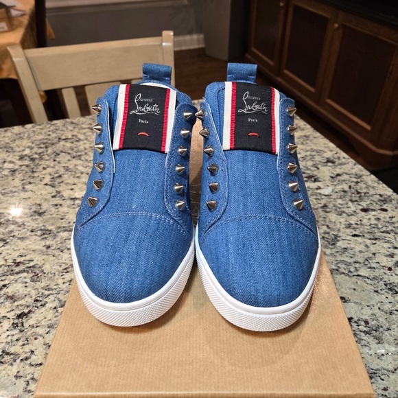 NEW Christian Louboutin FAV Pique A Vontade Woman Sneaker Size 37.5 - Picture 5 of 12